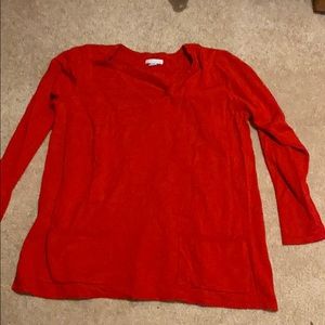 Red vneck sweater